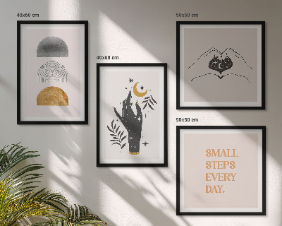 Billedsæt med ramme Minimalistiske boho-illustrationer