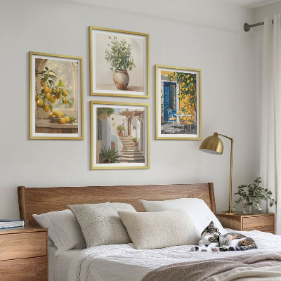 Billedsæt med ramme Citroner byarkitektur