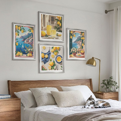 Billedvæg over sofa Italienske citroner fra Sea Window