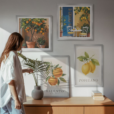 Billedsæt med ramme Amalfi citroner og appelsiner
