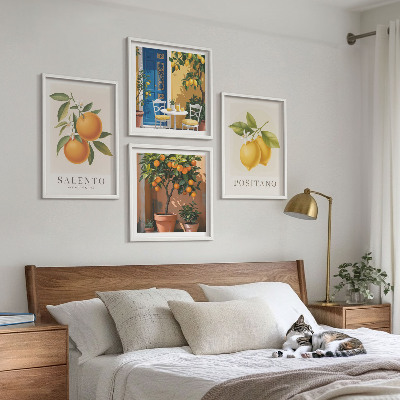 Billedsæt med ramme Amalfi citroner og appelsiner