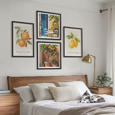 Billedsæt med ramme Amalfi citroner og appelsiner