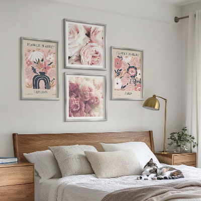 Billedsæt med ramme Blomstermotiver roser Paris