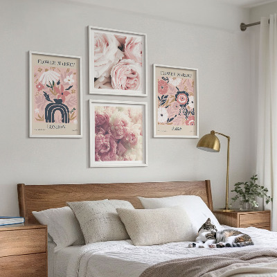 Billedsæt med ramme Blomstermotiver roser Paris
