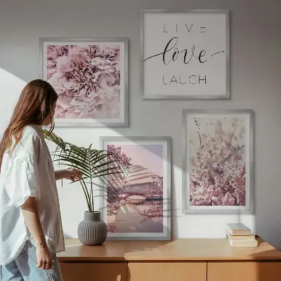 Blomsterbro Livsinspiration billedsæt med ramme