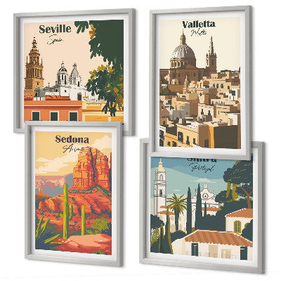 Billedsæt med ramme Retro bybilleder Sedona Sintra