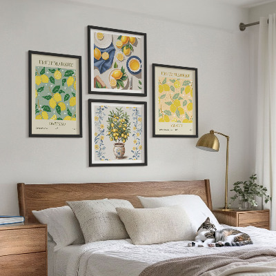 Billedvæg over sofa Citrusfrugt Italien