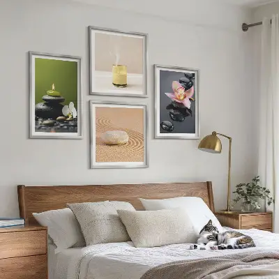 Billedvæg Zensten for fred til ophæng over sofa