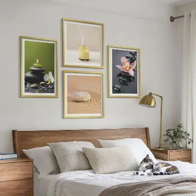 Billedvæg Zensten for fred til ophæng over sofa