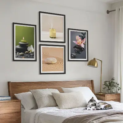Billedvæg Zensten for fred til ophæng over sofa