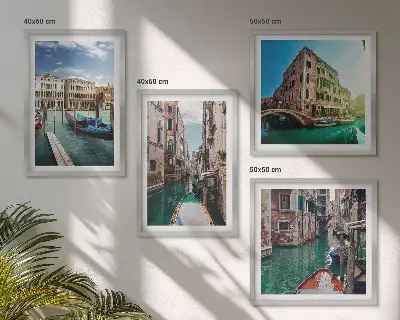 Arkitekturen i Venedigs kanaler billedsæt med ramme