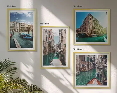 Arkitekturen i Venedigs kanaler billedsæt med ramme
