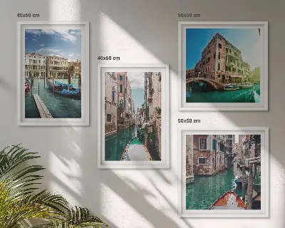 Arkitekturen i Venedigs kanaler billedsæt med ramme
