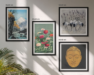 Billedsæt med ramme Japansk natur og Japandi-stil
