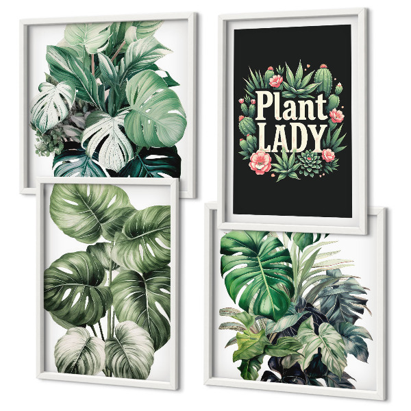 Billedsæt med ramme Tropiske planter Plant Lady