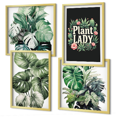 Billedsæt med ramme Tropiske planter Plant Lady