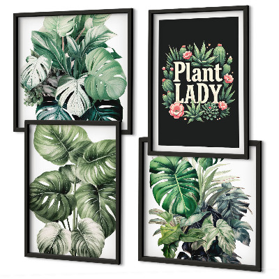 Billedsæt med ramme Tropiske planter Plant Lady