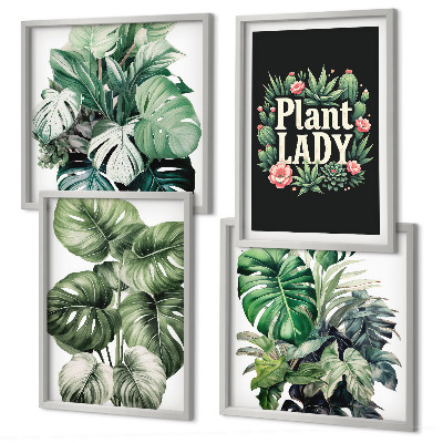 Billedsæt med ramme Tropiske planter Plant Lady