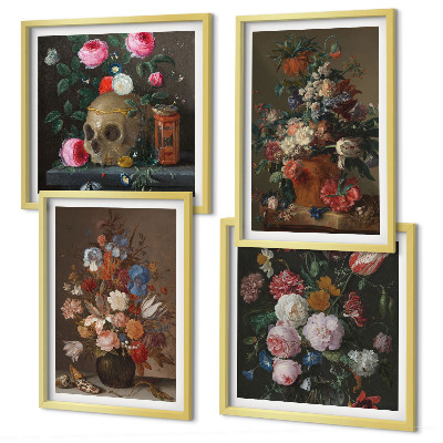 Billedvæg over sofa Blomster i vaser kompositioner