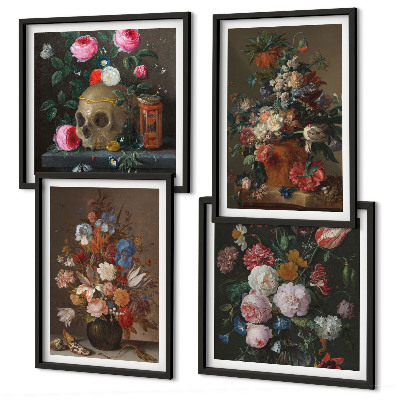 Billedvæg over sofa Blomster i vaser kompositioner