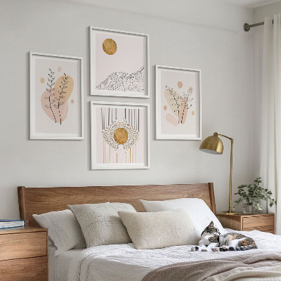 Billedsæt med ramme Minimalistiske plantetegninger