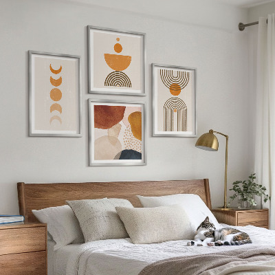 Billedvæg over sofa Boho minimalistiske dekorationer