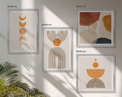 Billedvæg over sofa Boho minimalistiske dekorationer