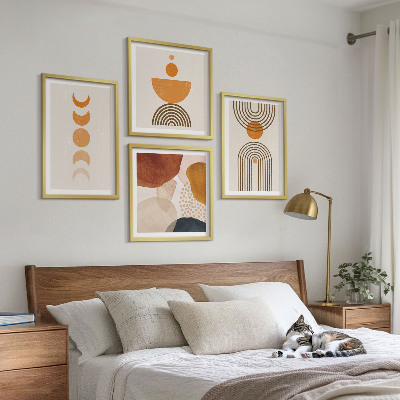 Billedvæg over sofa Boho minimalistiske dekorationer
