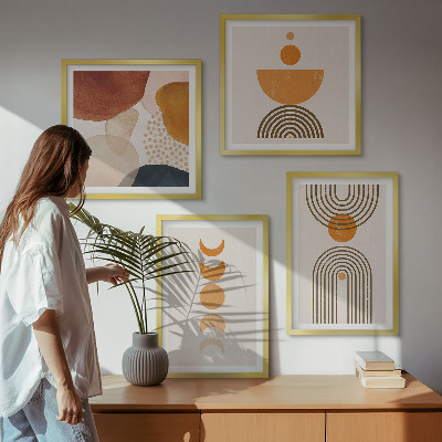 Billedvæg over sofa Boho minimalistiske dekorationer