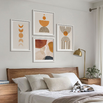 Billedvæg over sofa Boho minimalistiske dekorationer