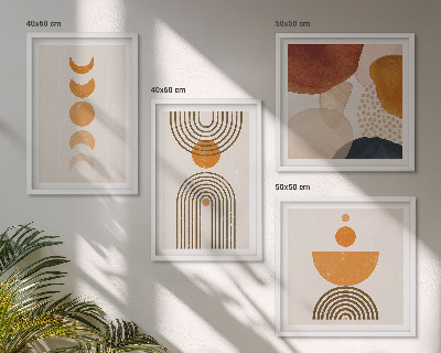 Billedvæg over sofa Boho minimalistiske dekorationer