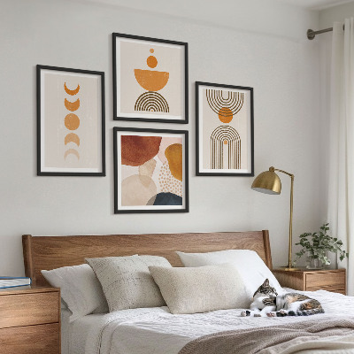 Billedvæg over sofa Boho minimalistiske dekorationer