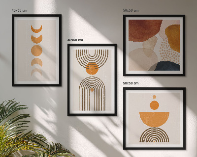 Billedvæg over sofa Boho minimalistiske dekorationer