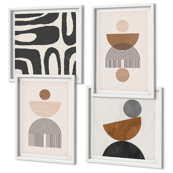 Billedsæt med ramme Abstrakt boho-design