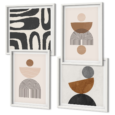 Billedsæt med ramme Abstrakt boho-design