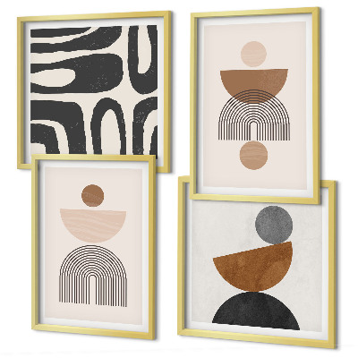 Billedsæt med ramme Abstrakt boho-design