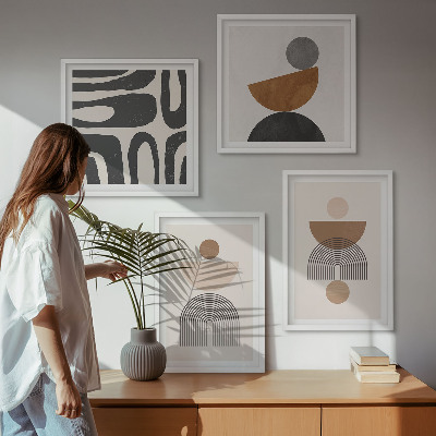 Billedsæt med ramme Abstrakt boho-design