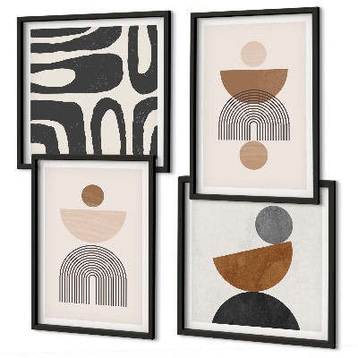 Billedsæt med ramme Abstrakt boho-design