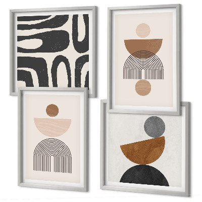 Billedsæt med ramme Abstrakt boho-design