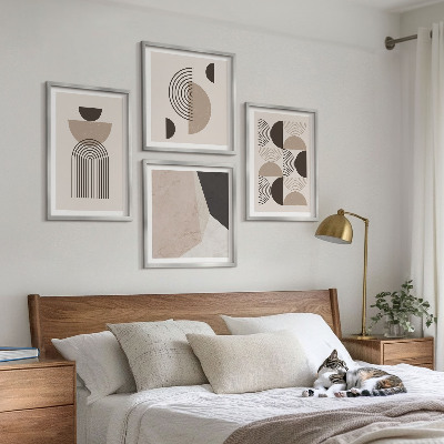 Billedvæg over sofa Abstrakte geometriske mønstre