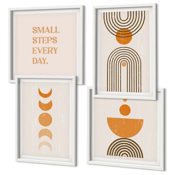 Billedsæt med ramme Minimalistiske boho-mønstre