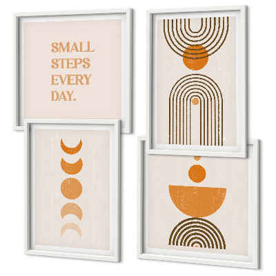 Billedsæt med ramme Minimalistiske boho-mønstre
