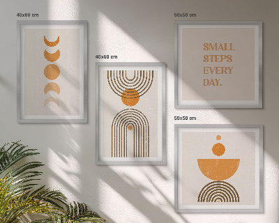 Billedsæt med ramme Minimalistiske boho-mønstre
