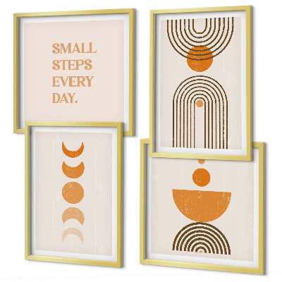 Billedsæt med ramme Minimalistiske boho-mønstre