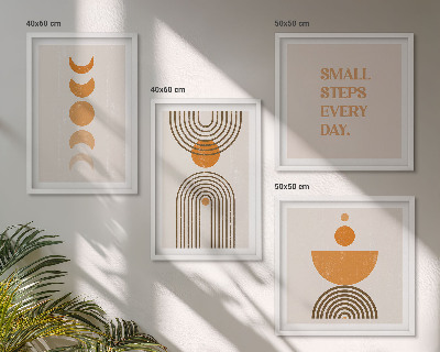 Billedsæt med ramme Minimalistiske boho-mønstre