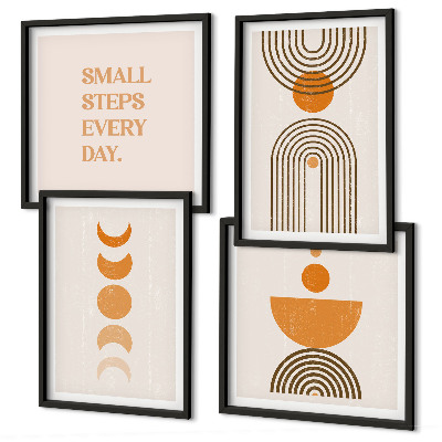 Billedsæt med ramme Minimalistiske boho-mønstre