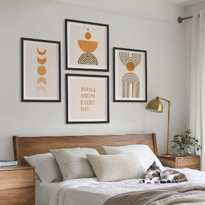 Billedsæt med ramme Minimalistiske boho-mønstre