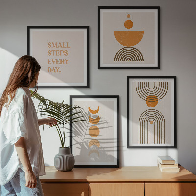 Billedsæt med ramme Minimalistiske boho-mønstre