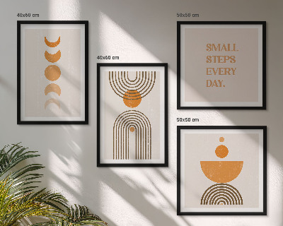 Billedsæt med ramme Minimalistiske boho-mønstre