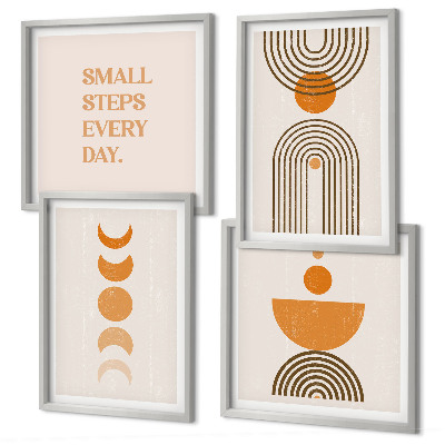 Billedsæt med ramme Minimalistiske boho-mønstre